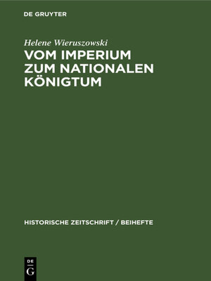 cover image of Vom Imperium zum Nationalen Königtum